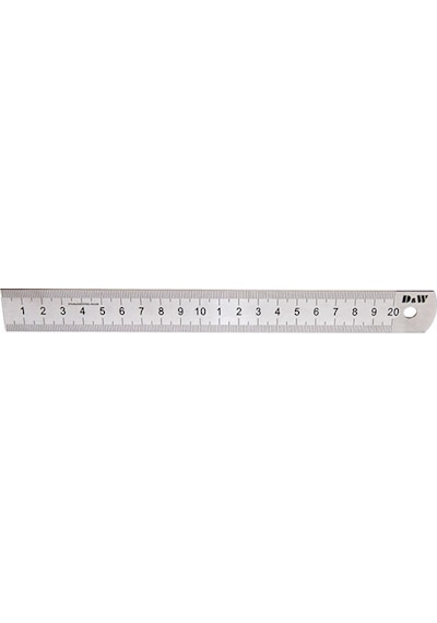Dw Uzun Ömürlü Paslanmaz Çelik Cetvel 200 MM