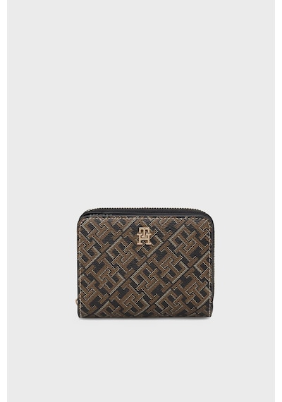 Tommy Hilfiger Logo Monogramlı Fermuarlı Cüzdan Kadın Cüzdan Aw0aw18995 0gj Siyah SİYAH