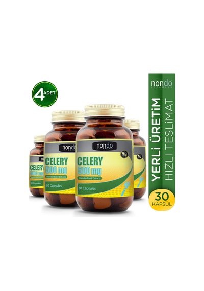 Nondo Celery 500 mg 30 Kapsül 4 Adet