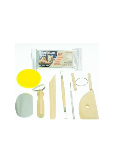 Ahşap Saplı Seramik Ve Doğal Kil Hamuru Oyma Şekil Verme Alet Seti Yeni Başlayanlar İçin Ceramic Şekillendirme El Aleti Seti Beyaz Kil/white Clay Pottery Tool Kit Ahşap Saplı Seramik Ve Doğal Kil Hamuru Oyma Şekil Verme Alet Seti Yeni Başlayanlar İçin Ceramic Şekillendirme El Aleti Seti Beyaz Kil/white Clay Pottery Tool Kit
