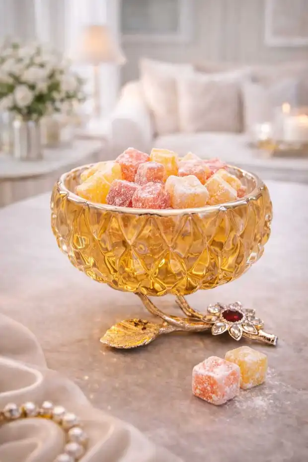 Banum Luxury Lüx Tasarım Çok Amaçlı Gold Lokumluk