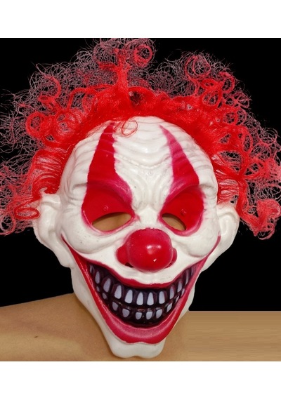 Vıp Bad Clown Halloween Horror Mask Vıp Cadılar Bayramı Korku Maskesi Saçlı Kötü Palyaço Maskesi