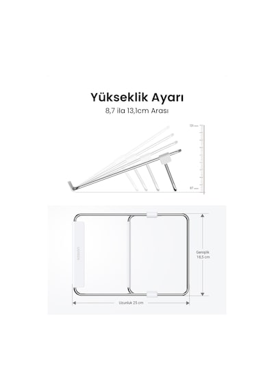 Ugreen Ayarlanabilir Katlanabilir Masaüstü Notebook Standı, 80348