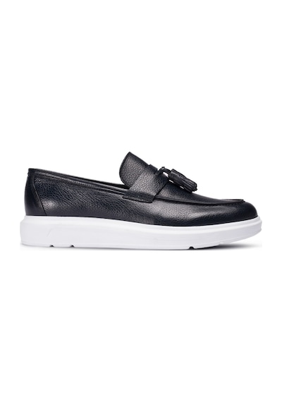 Deery Hakiki Deri Lacivert Comfort Erkek Loafer Lacivert