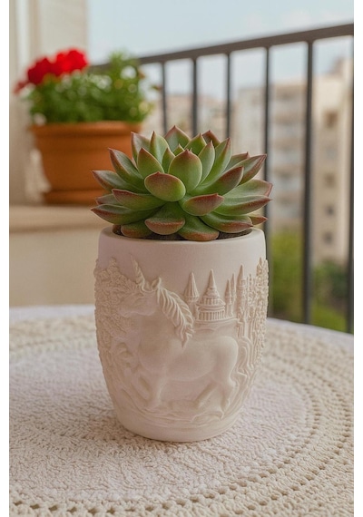Unicorn Dekoratif Fırçalık/kalemlik/saksı