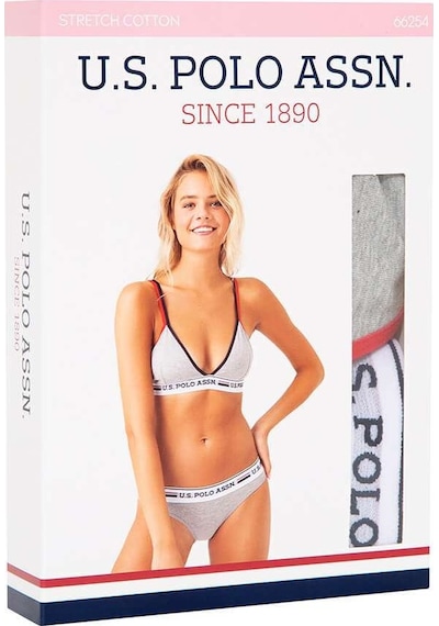 U.S. Polo Assn. Kadın Beyaz Büstiyer Slip Takım 66254 Beyaz