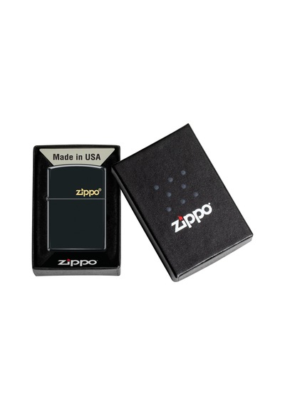 Zippo Logo Dizayn Black Matte Çakmak