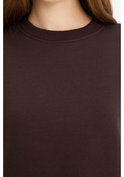 Defacto Kahverengi Kadın Sweatshirt D6645ax/bn192 Kahverengi