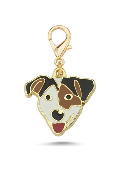 Jack Russell 3 Renk Altın Kaplama Mineli Aksesuar Renkli