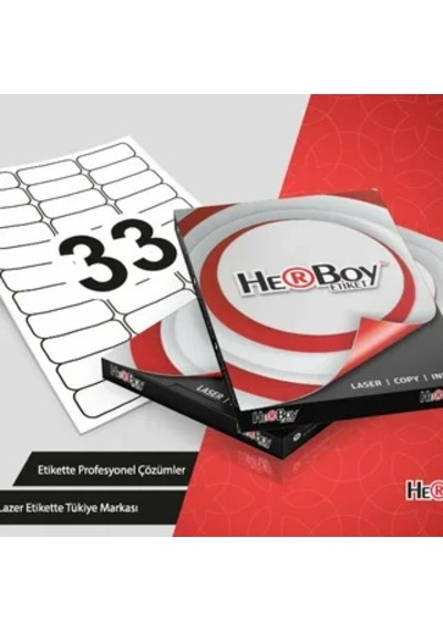 Herboy Etiket-laser 63,5x25,4mm Hb-1033 Beyaz