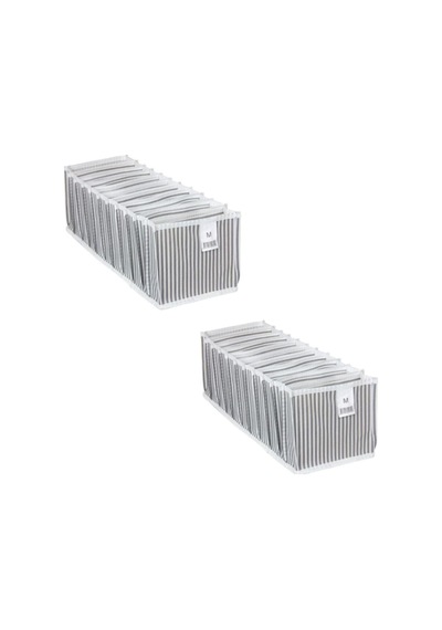Akordiyon Organizer Çekmece İçi Düzenleyici Medium 2 Adet Kumaş Gri Tr Diğer
