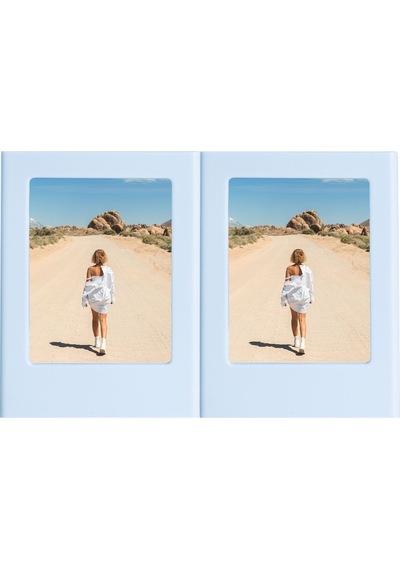 Instax Mini 12 Mavi Deri Kılıf Laporta Deri Albüm Ve Fotoğraf Çerçeveleri Aksesuar Seti
