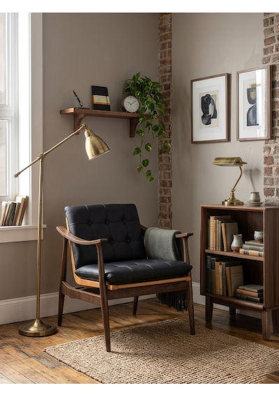 Legno Dual Kolçaklı Ahşap Berjer Ceviz