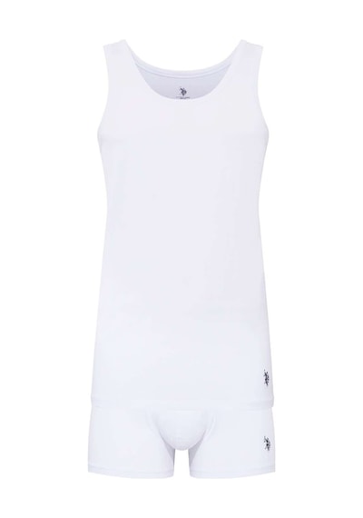 U.S. Polo Assn. Erkek Beyaz Atlet Şort Set 80088