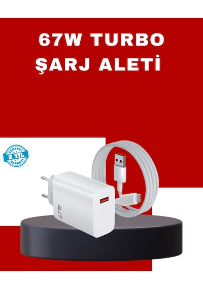 67 Watt Yüksek Güç Şarj Adaptörü Mi 10 Mi 11 Mi 12 Uyumlu