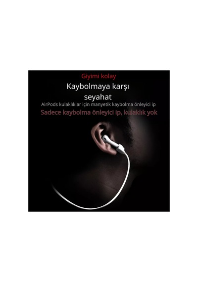 Manyetik Airpods Kaybolmaz Askı İpi Yumuşak Silikon, Güçlü Mıknatıs, Evrensel Uyum Beyaz Diğer
