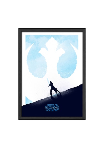 Star Wars Siyah Ahşap Çerçeveli Poster, Film Duvar Tablosu