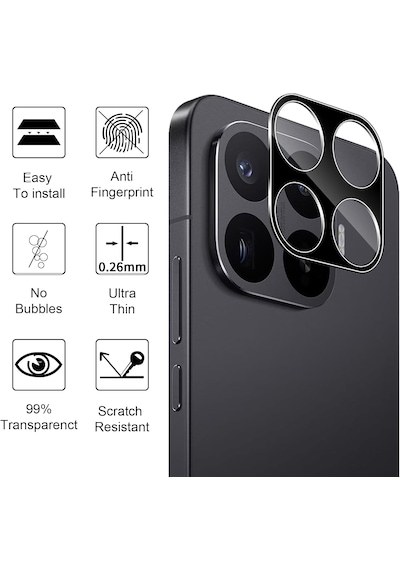 Xiaomi Mi 17t Pro Uyumlu Kamera Koruma Lens Koruyucu Temperli Cam Uygulama Aparatlı Kırılmaz Cam