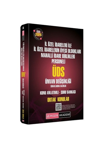 Pegem 2026 Gys Üds İl Özel İdareleri İle Üyesi Oldukları Mahalli İdare Birlikleri Personeli Ortak Konular Konu Anlatımlı Soru Bankası Görevde Yükselme Ünvan Değişikliği Pegem Akademi Yayınları