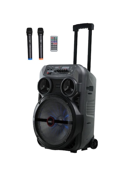 Midex Mxr-280 Taşınabilir Mikrofonlu Işıklı Akülü Ses Sistemi Hoparlör 12 İnç 280 Watt