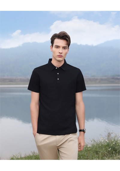 New Performance Premium Polo T-shirt %72,8 Pamuk %27,2 Polyester Siyah