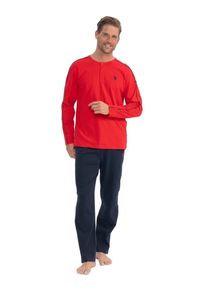 U.s. Polo Assn. 18836 Erkek Kırmızı Patlı Pijama Takımı 001