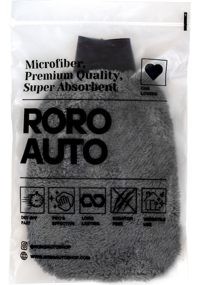 Roro Auto Etna Mikrofiber Araç Yıkama Bezi & Oto Kurulama Havlusu 50x70 & Yıkama Eldiveni Seti