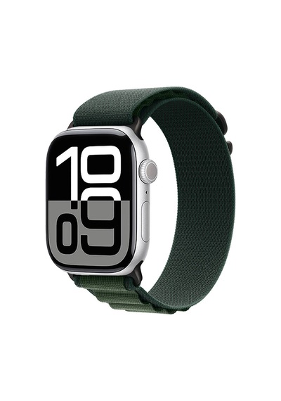 Goocamp Watch 10 46mm Uyumlu Krd-74 Hasır Kordon-siyah-yeşil
