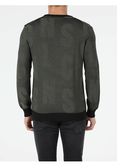 Colin's Slim Fit Bisiklet Yaka Erkek Haki Kazak CL1051569_Q1.V1_KHA