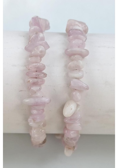 Pembe Kunzit Bileklik Kırıktaş 407-3 Çok Renkli