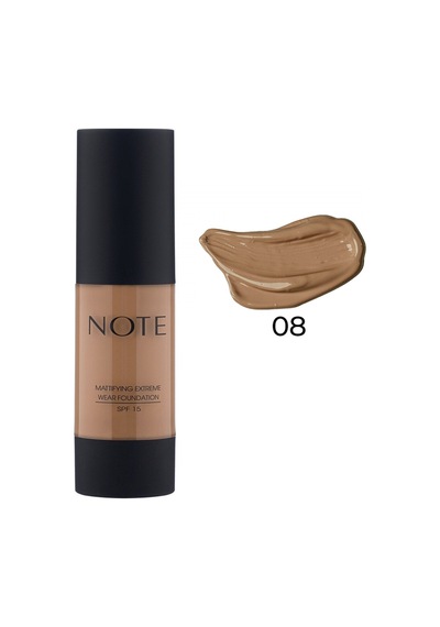 Note Cosmetics Mattifying Extreme Wear Mat Bitişli SPF 15 Kapatıcı Fondöten 08 Sunny