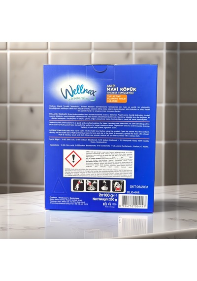 Wellnax Aktif Tuvalet Temizleyici Köpük Mavi 2 X 100 Gr