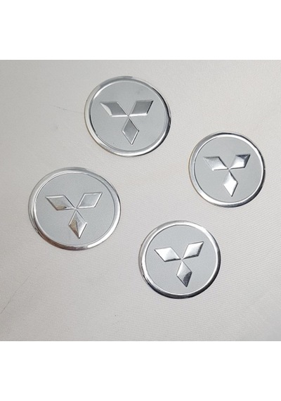 Jant Göbeği Arma Mitsubishi Alüminyum 60Mm 4Lü Silver Tip