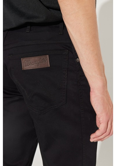Wrangler Texas Slim Fit Dar Kesim Normal Bel Siyah Esnek Pantolon W12SEA001 Siyah