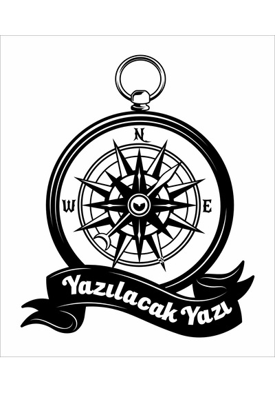 Kişiye Özel Pusula Sticker - Araba Oto Motosiklet Karavan Cam Sticker - 00083 80 Cm