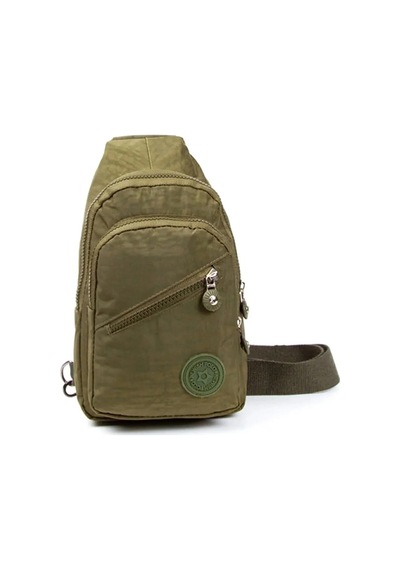 Newish Polo Kadın Krinkıl Kumaş Bodybag Çapraz Göğüs Ve Omuz Çantası New126 - Haki