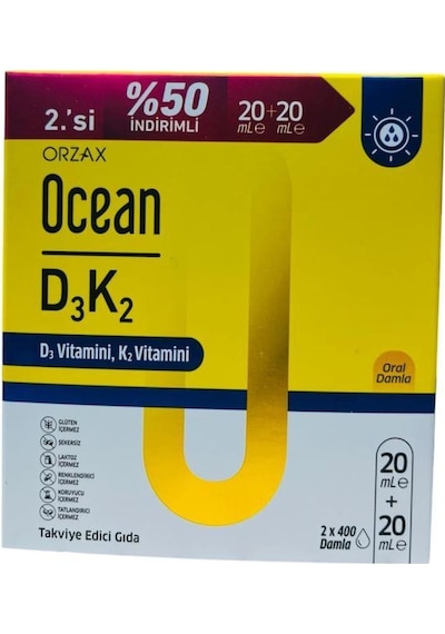 Ocean D3 K2 20 Ml Damla 2.'si %50 İndirimli