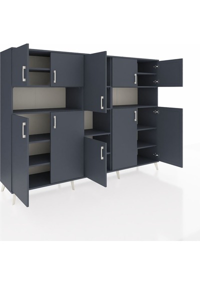 Hyperion Dolap 14 Raflı 10 Kapaklı 220x44x163 Antrasit-antrasit Antrasit-antrasit Hyperion Dolap 14 Raflı 10 Kapaklı 220x44x163 Antrasit-antrasit Antrasit-antrasit