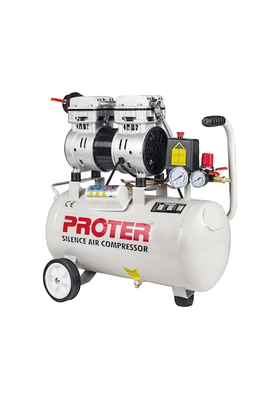 Proter 1 Hp 8 Bar 24 LT 66.5 dB Sessiz Yağsız Dişçi Kompresörü