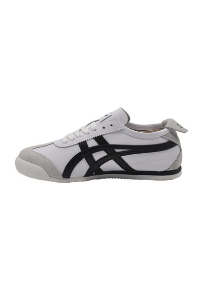 Etayger E-3226 Unisex Deri Sneaker Spor Ayakkabı Beyaz / Siyah Beyaz