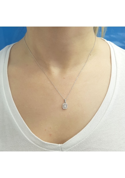 Lova 0.16 Karat Baget Pırlanta Kolye - 2040165