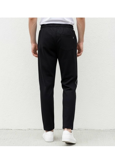 Plus Scorpion Erkek Slim Fit Pamuklu Eşofman Altı Siyah