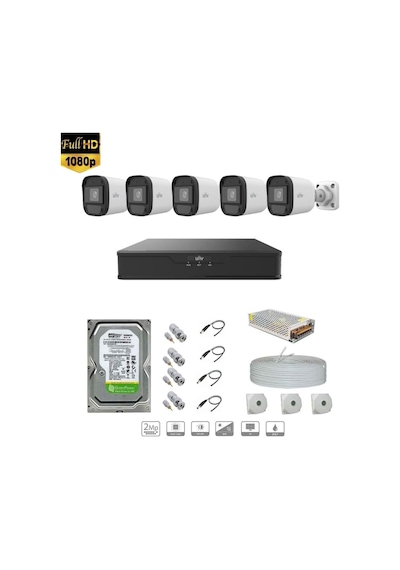 Unv Full Hd 5 Kameralı Set Sesli