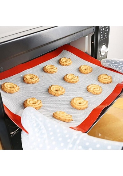 Mucit Home Silikon Yanmaz Yapışmaz Pişirme Matı Gıdaya Uyumlu Kahverengi