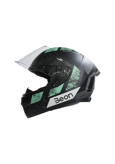 Beon B-507 FF06 Full Face Motosiklet Kaskı Gri Siyah Yeşil