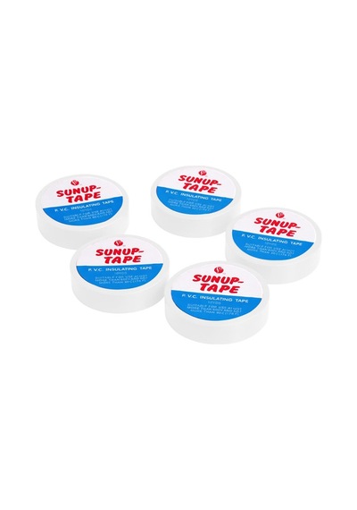 Sn-27924 Beyaz 0.13x18mm İzole Pvc Elektrik Yalıtım Bant 5 Li Paket 1 Adet