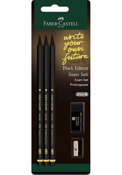 Faber Castell Black Edition Sınav Seti 3 Kalem- Silgi- Kalemtraş