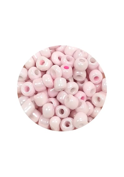 Tedar Dökme Cam Kum Boncuk Büyük Boy 6/0 4 Mm - 60 Gram - Toz Pembe - Bnc113 Najmaddin (No:1) 8.5Cm X 10.5 Cm