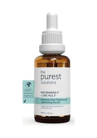 The Purest Solutions, Gözenek Ve Siyah Nokta Karşıtı, Sivilce Önleyici Niacinamide Cilt Bakım Serumu 30 Ml Niacinamide 5% & Zinc Pca 1%