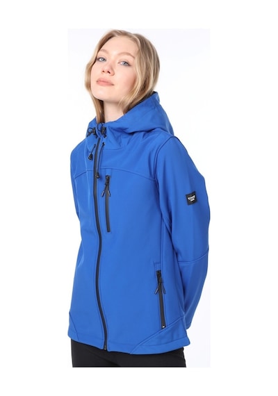 Ghassy Co.Kadın Su Rüzgar Geçirmez Softshell Mavi Spor Mont 500518795